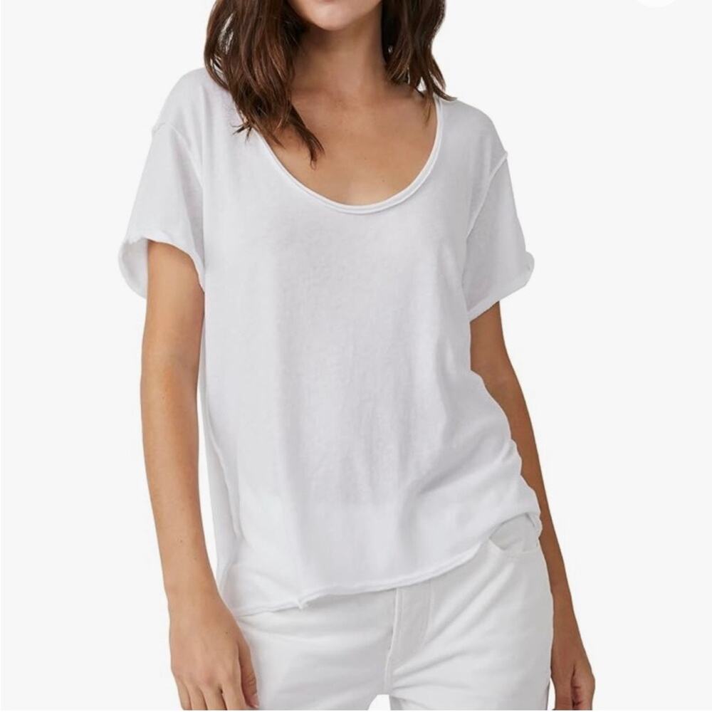 New Free People We The Free The Dylan Tee in White Women's Size S